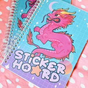 Dragon Sticker Notebook. Reusable Sticker Book