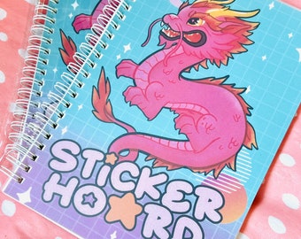 Dragon Sticker Notebook. Reusable Sticker Book
