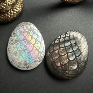 Dragon Egg Holographic Button Pin