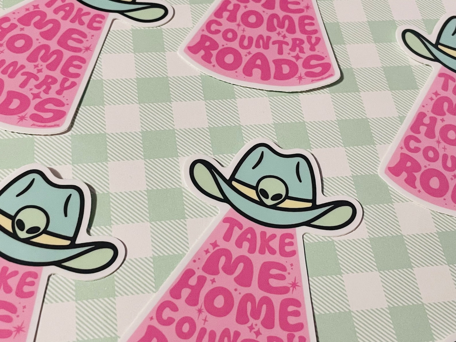 Alien Cowboy Sticker UFO UAP Retro Groovy Cowgirl Vinyl Sticker. - Etsy