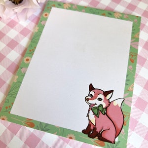 Pink Fox Stationery Notepad