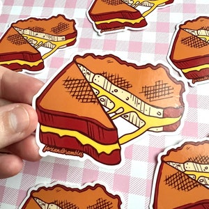 Grilled Cheese Kentucky State Sticker. Vinyl Sticker.