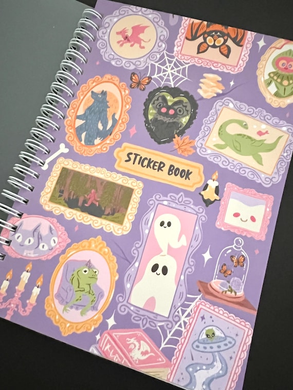 Haunted Cryptid Sticker Notebook. Reusable Sticker Book