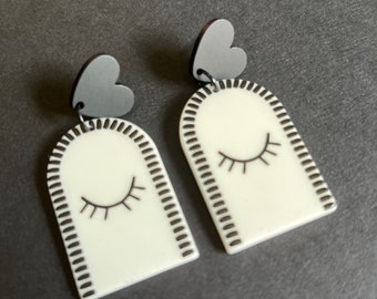 Retro Mod Post Dangle Earrings