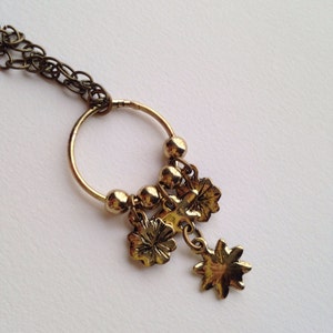 Flower Charm Necklace Handmade Jewelry image 5