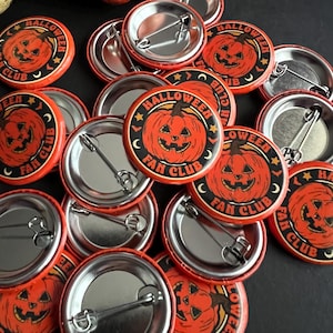 Pumpkin Fanclub Halloween Button Pin - Etsy