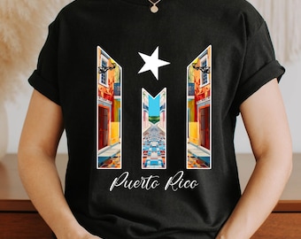 Viejo San Juan Camisa / Old San Juan Shirt / Puerto Rico Shirt / Puerto Rico Tshirt / Boricua / Bandera de Puerto Rico / Puerto Rico Flag