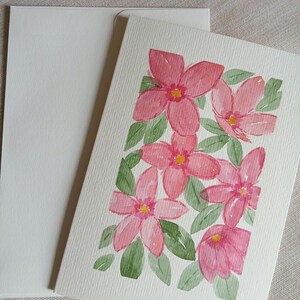 Original handgemalte Aquarell Grußkarte 15x18, mit Umschlag inklusive
