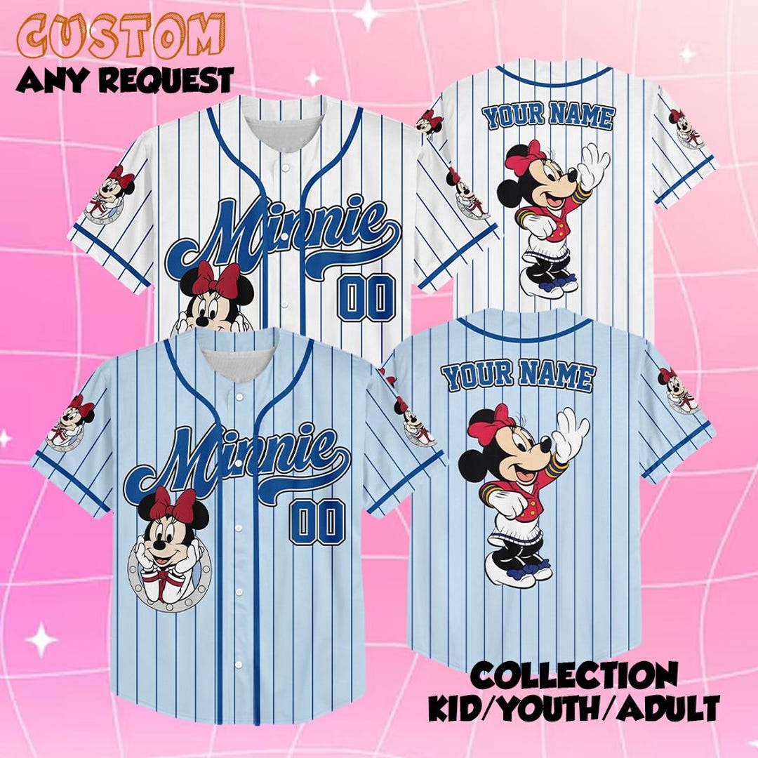 Minnie Baseball Custom Minnie Mouse Sailor Baseball Jersey, Disney Mickey and Friends ...