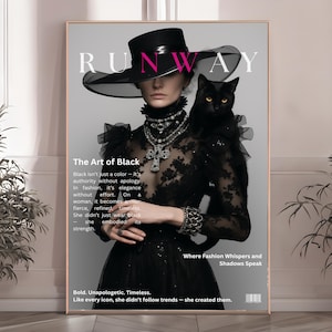 Fashion Wall Art Printable High Fashion Editorial Poster Vogue Inspired Digital Download Glam Chic Wall Decor Luxury Printable Art