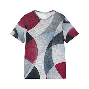 Maillot de sport abstrait motif géométrique rétro pour homme | Impression intégrale | XUXULUV