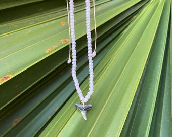 Ocean Vibes Shark Tooth Necklace – Surfer & Beach Style Jewelry