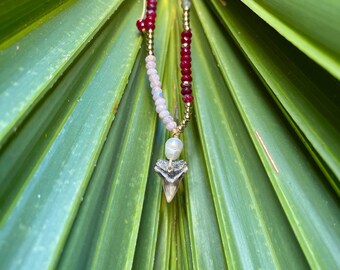 Mermaid Approved Shark Tooth Necklace– Surfer & Beach Style Jewelry