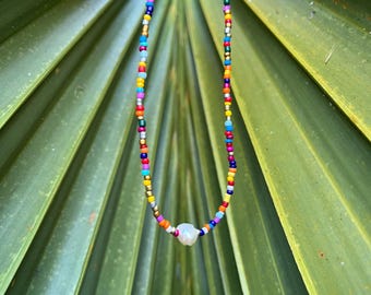 Recycled Fishing Line Pearl Necklace