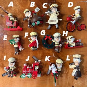 Vintage Hershey’s Christmas ornaments