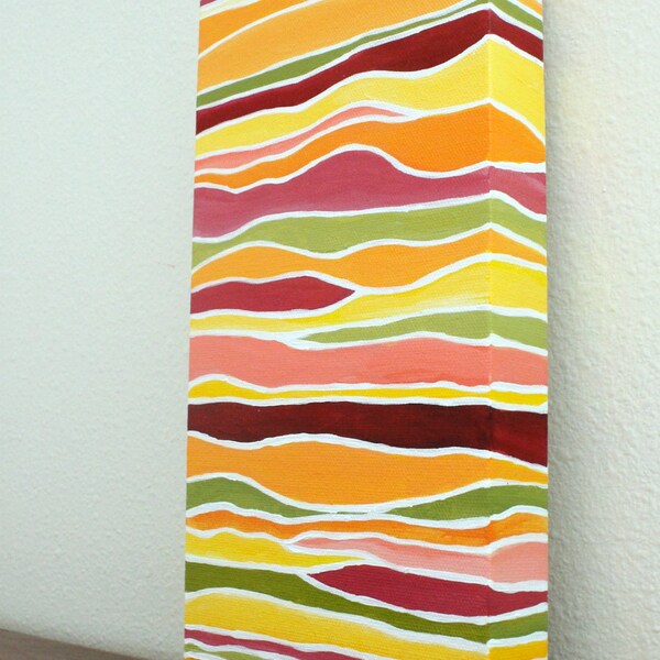 Petals--  Original Acrylic Painting on 6x12 Canvas