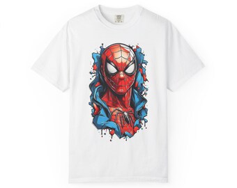Camiseta de Spider-Man de Comfort Colors, camiseta de superhéroe vintage lavada, estilo urbano unisex