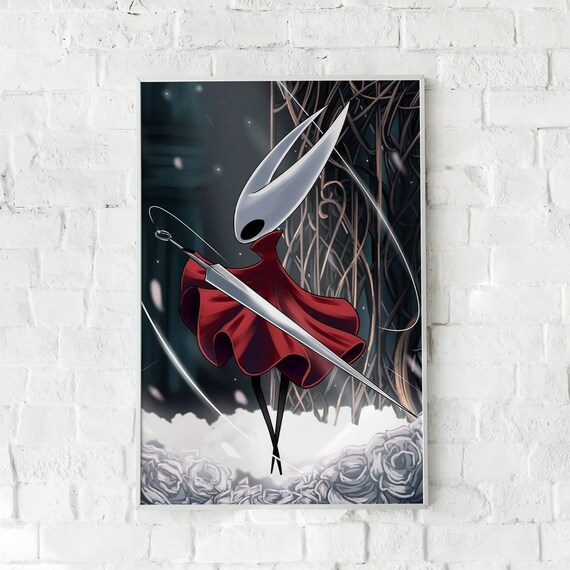 Hollow Knight Silksong Poster, Hornet Dark Fantasy Art Print