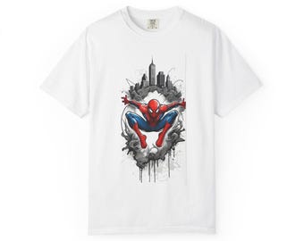 Camiseta Comfort Colors de Spider-Man, camiseta vintage de superhéroes de cómic