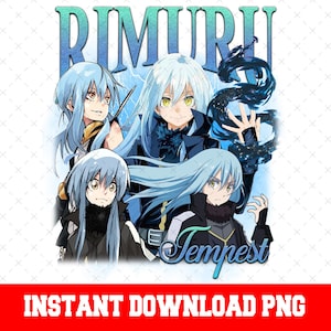 Rimuru Tempest Digital Download, PNG File, That Time I Got Reincarnated as a Slime Clipart, Anime Fan Art, Transparent Background