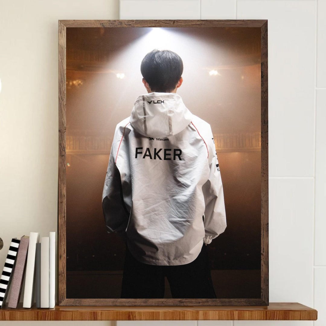 T1 Faker Poster Unframed, League of Legends Print, Esports Legend Wall ...