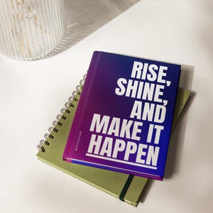 Motivational Notebook – Inspirational Quote Journal, Positive Affirmation Gift, Lined or Blank Pages, Self Care Writing Journal for Students