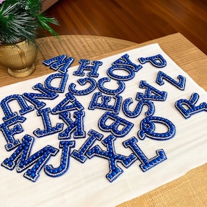 Parches de letras para planchar, calcomanías de letras para ropa, parches con iniciales de perla, parche personalizado con letra de perla para estampación en caliente, parche de letras para coser