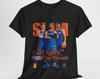 Orange Knicks Stars Trio - Jalen Brunson, Josh Hart, and Donte DiVincenzo Slam Cover T-Shirt