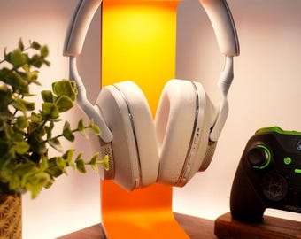 LED Headphone Stand: USB Powered Gaming Headset Display Lamp
