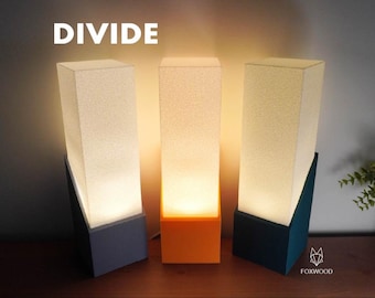 3D Printed Geometric Table Lamp: Modern USB Powered LED Light