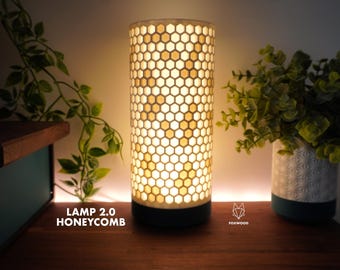 Honingraat-ledlamp: 3D-geprint zeshoekig omgevingslicht