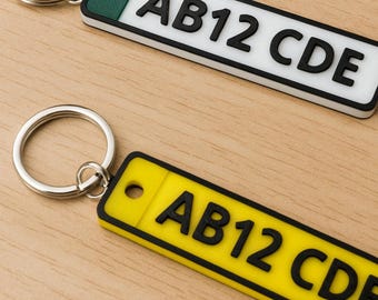 Custom Number Plate Keychain: Personalized Car Registration Keyring