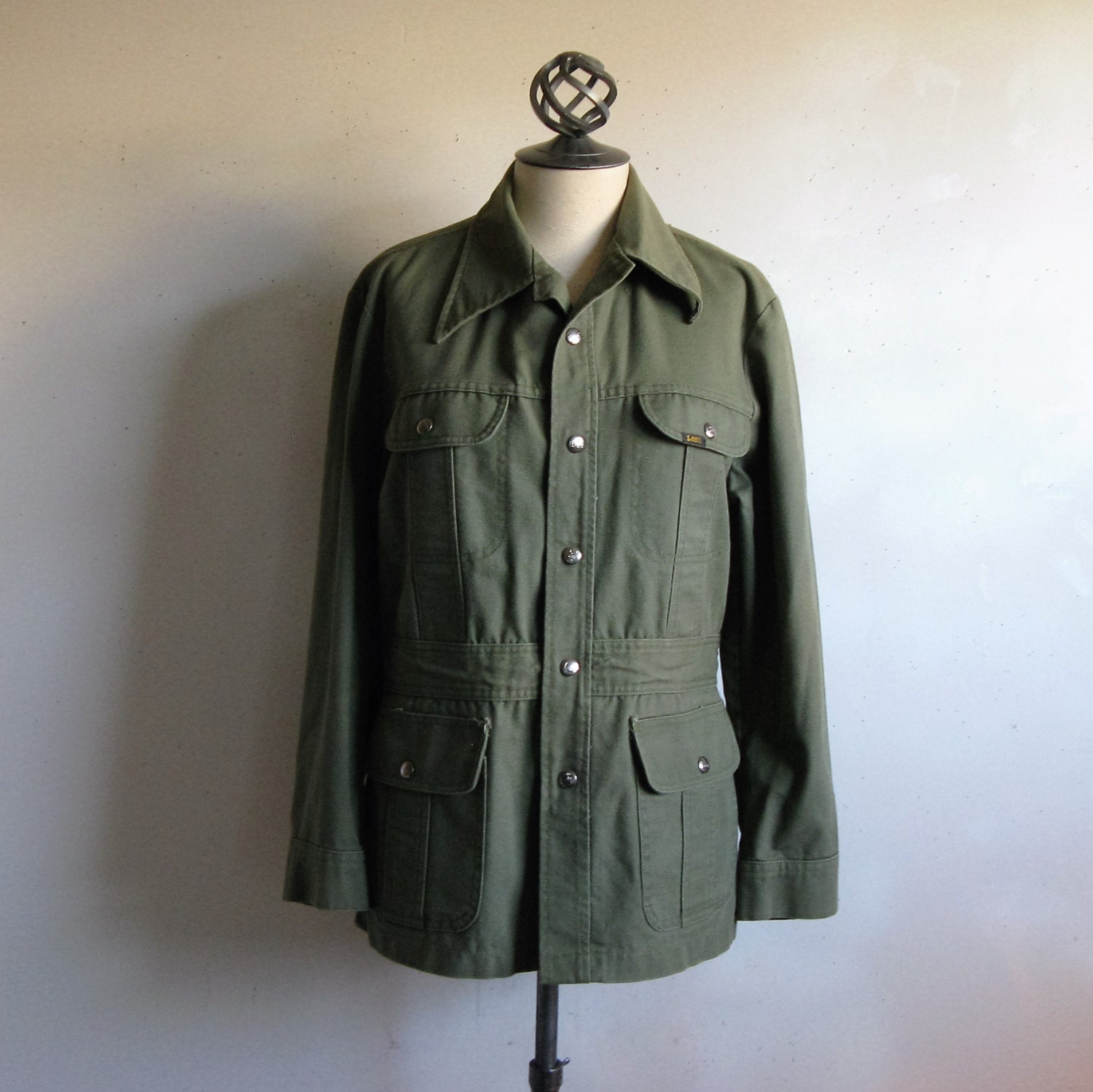LEE 1970s Vintage Jacket 70s Mens Army Green Khaki Casual | Etsy