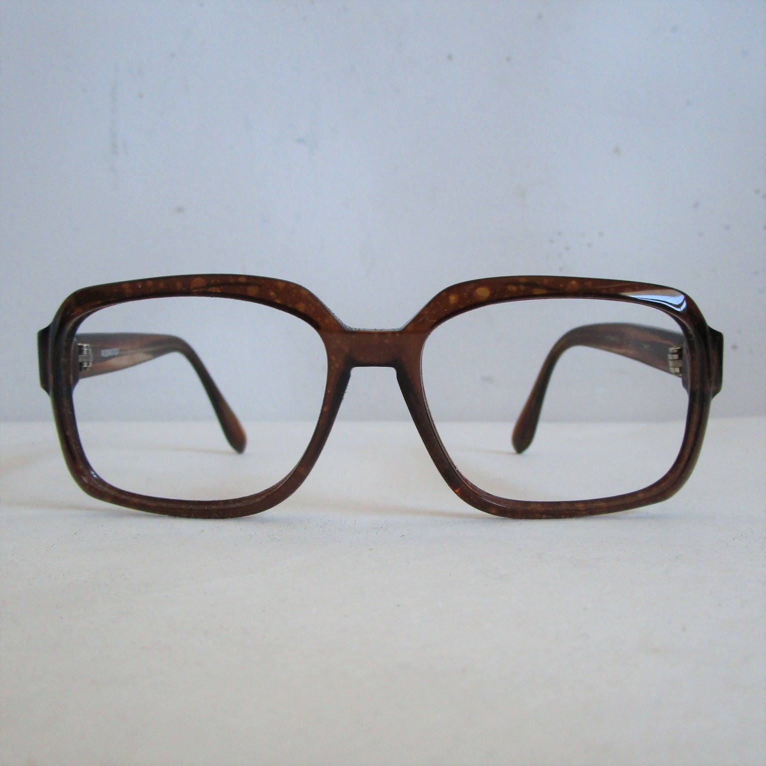 Vintage 70s Rodenstock Senator Eyeglasses Dark Brown Square Mens