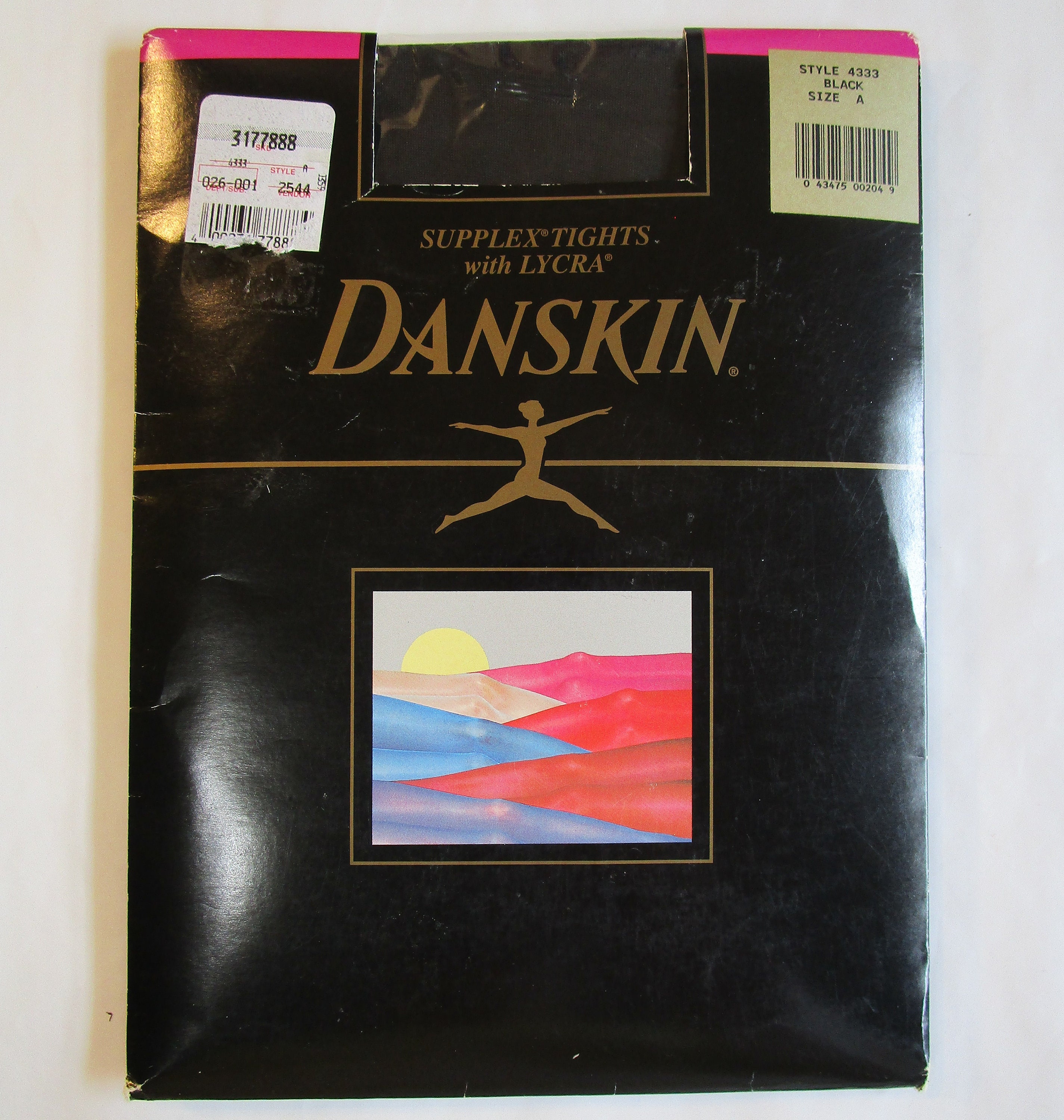 Vintage 1993 Danskin Tights 1990s Black 