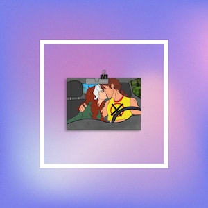 Romy Car Kiss 5x7 Print