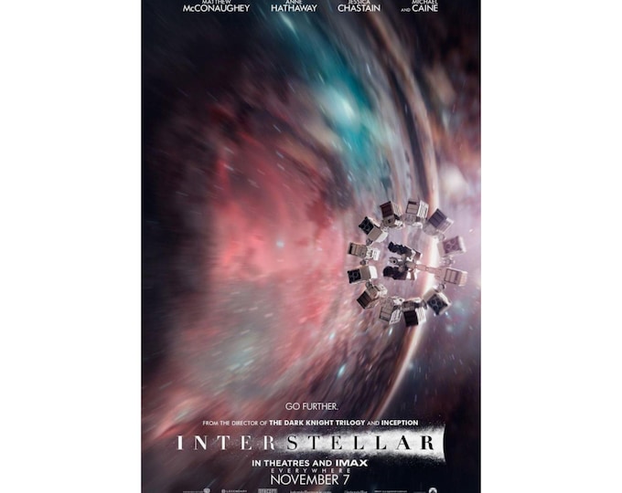 Featured listing image: Interstellar Movie Poster: Christopher Nolan Sci-Fi Film Art Print