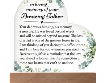 Loss Of Father Gift, Memorial Gifts For Loss Of Father, Sympathy Gift Ideas For Loss Of Father, Remembrance Plaque, In Memory Of Dad Gifts