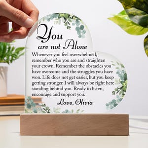 You Are Not Alone, Survivor Gift, Recovery Present, Encouragement gift, Strength Gift, Cancer Survivor, Cheer Up Gift For Woman, Custom Gift