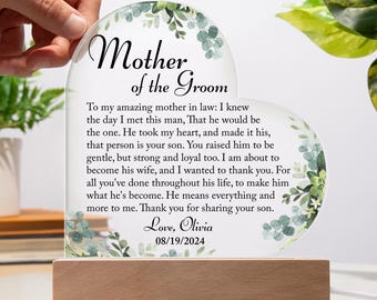 Mother In Law Necklace From Bride, Mother Of The Groom Gift, Mother In Law Gift, Mother In Law Wedding Gift, Bride To Mother Of Groom Gift