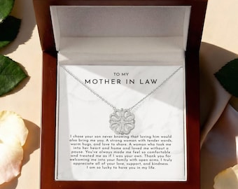 To My Mother In Law Magnetic Hearts Necklace, Mother In Law Gift, Mother Of The Groom Gift From Bride, Wedding Gifts For Mother In Law