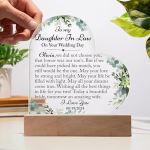 Daughter In Law Wedding Gift, Daughter In Law Present, Future Daughter In Law Gifts, Daughter In Law Gifts From Mother In Law, Bride Gift
