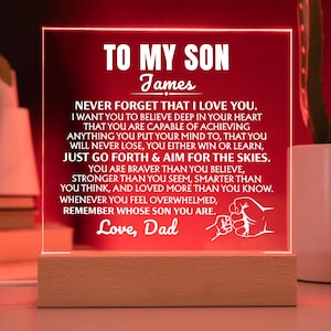 Gift For Son From Dad, To My Son Custom Present, Parents To Son Gifts, Christmas Gifts for Son, Son Birthday Gift, Son Wedding Gift From Mom