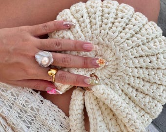 Gehaakte tas met schelpen van Dear Ruby