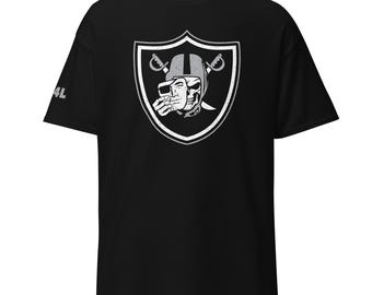 Raiders Skull Logo T-shirt (black), w/ RN4L sleeve tag