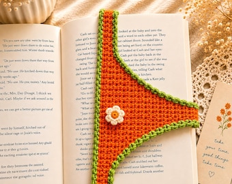 BookTok Viral Crochet Bookmark, Funny Panty Bookmark for Readers, Handmade Bookish Gift