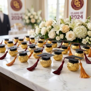 Ferrero Rocher Graduation Cap Toppers – Tiny Hats, Big Achievement, Funny Grad Party Favor