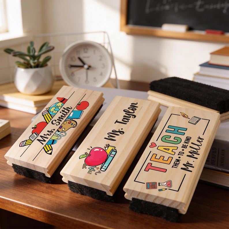 Personalized Teacher Whiteboard Eraser – Custom Name Chalkboard Eraser ...