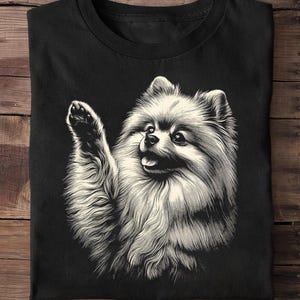 Pomeranian T-shirt - Rolig hundälskare, söt pomeranian, Pomeranian-present, rolig pomeranian, pomeranian-t-shirt bild 1