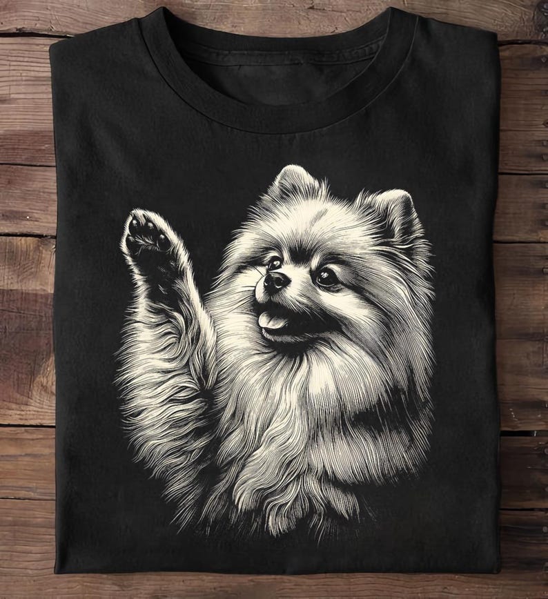 Pomeranian T-shirt - Rolig hundälskare, söt pomeranian, Pomeranian-present, rolig pomeranian, pomeranian-t-shirt bild 1